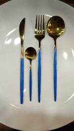 24Pc Golden Cutlery Set With Box Packing - Image 6