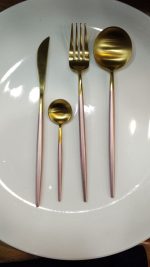 24Pc Golden Cutlery Set With Box Packing - Image 7