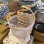 Premuim Quality Round 1pc Wooden Handle Metal Basket - Image 3