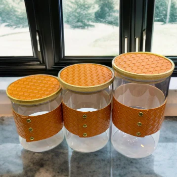 8 New Luxury Leather Belt Jars (SB 01) - Image 1