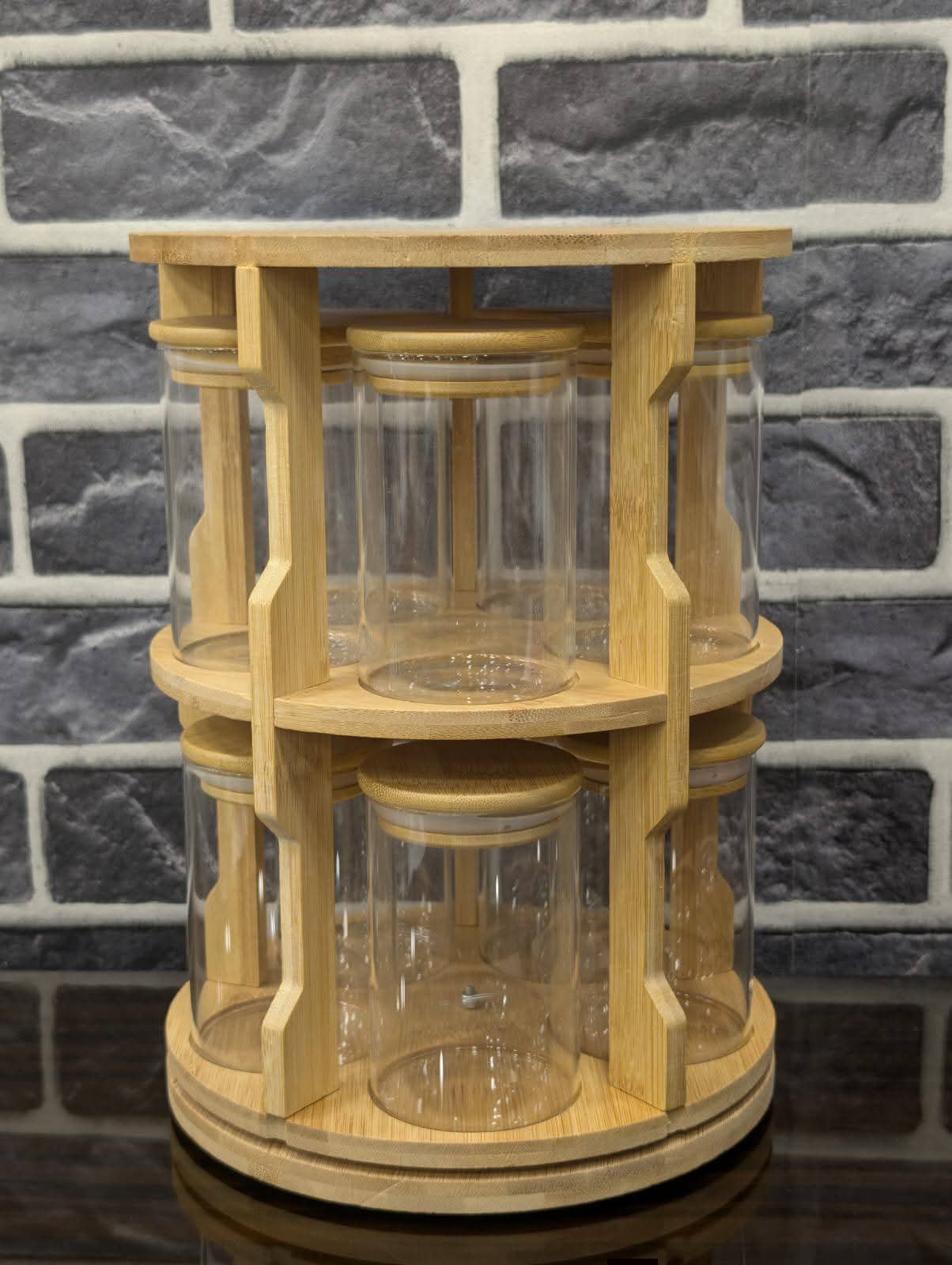 2026/05/1010554910.jpg Premium Quality Rotating 10pc Spice Jar - Image 1