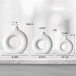 Premium Quality White 3pc Dount Vase - Image 3
