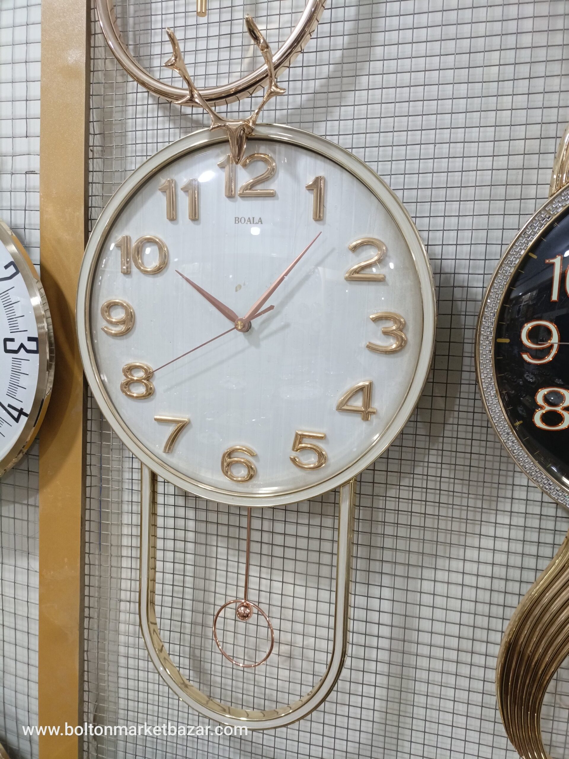 2026/06/1010670726-scaled.jpg Home Wall Decor Clock With Pendum - Image 1