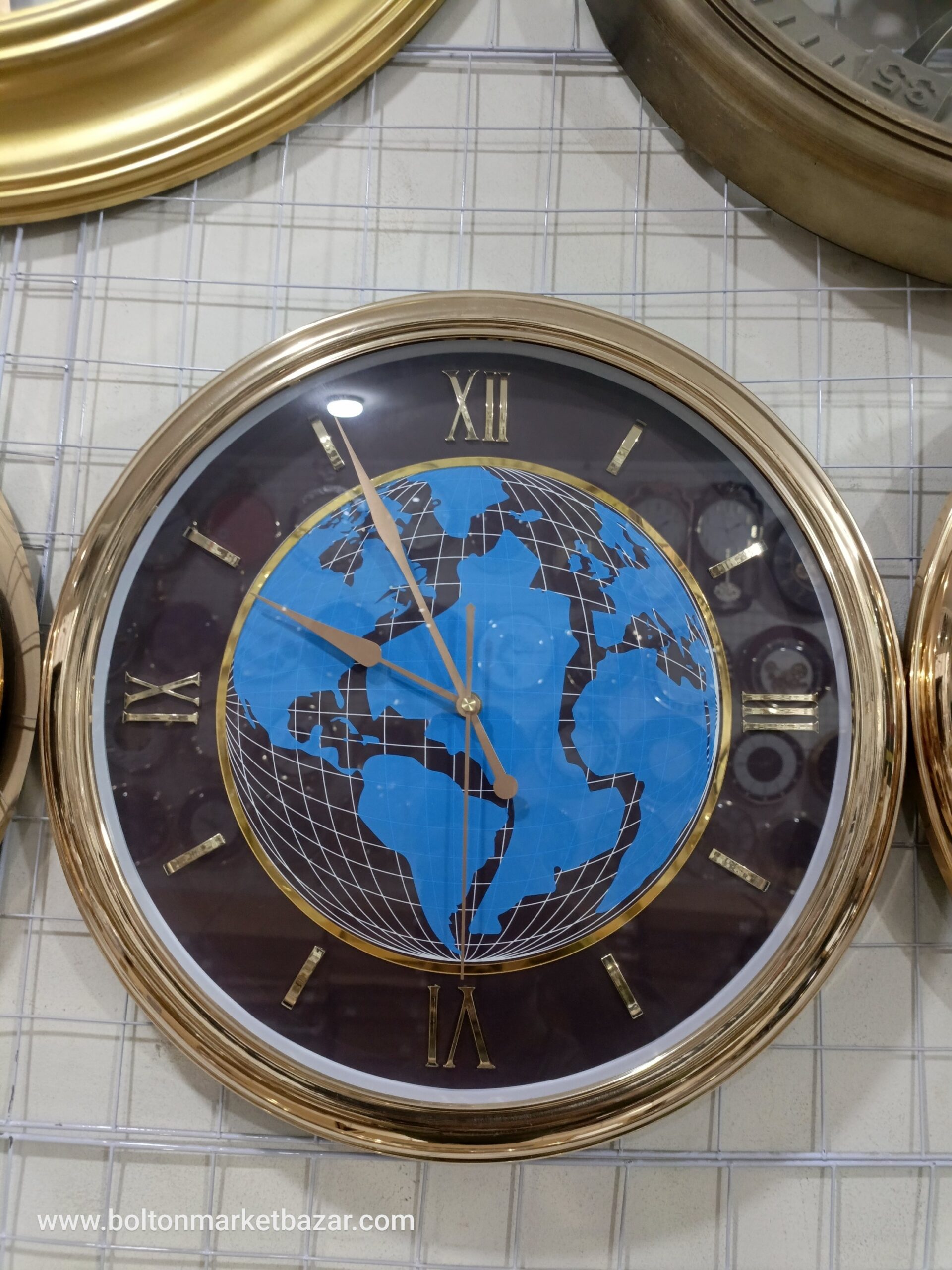 2026/06/1010818072-scaled.jpg Premium Quality Fancy Map Wall Decor Clock - Image 1