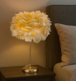 Premium Quality 2pc Fur Shade Table Lamp - Image 2