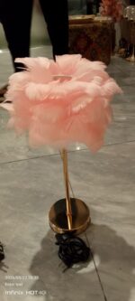 Premium Quality 2pc Fur Shade Table Lamp - Image 4