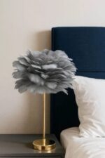 Premium Quality 2pc Fur Shade Table Lamp - Image 3