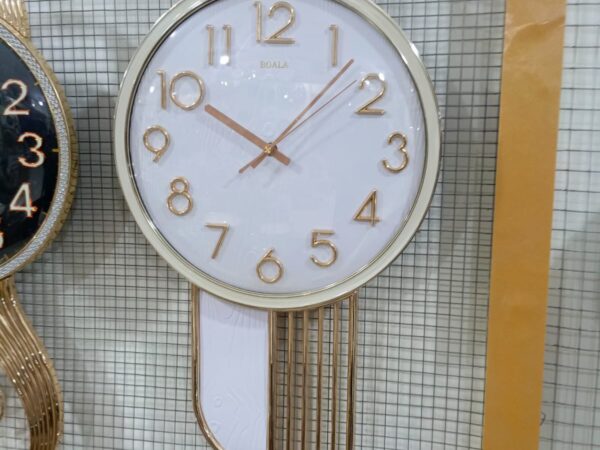 Imported Elegant White Golden Wall Clock