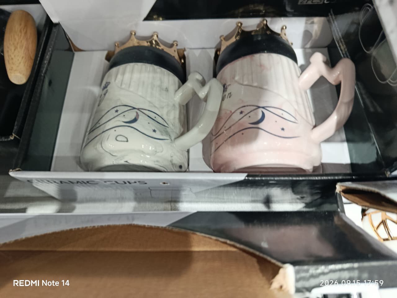 2026/09/1000128340.jpg 2-piece King and Queen ceramic couple coffee mug set - Image 1