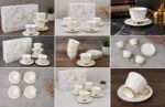 Ceramic Tea Cup and Saucer Set | Set Of 6 Elegant Coffee Cup Saucers - Image 2
